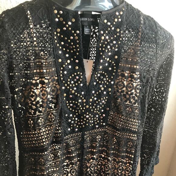 Colleen Lopez mesh lace floor length dress size 2 - Picture 2 of 8